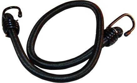 Bagagestrop 10mm x 75 cm elastik m. krog sort