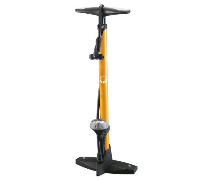 Fodpumpe Bike Attitude Stål Gul mmanometer alle ventiler DVN hoved GF-55P-DVN 