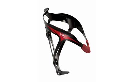 Flaskeholder Bike Attitude SuperLight 29 gram - Sort med Rød Gummipakning