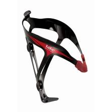 Flaskeholder Bike Attitude SuperLight 29 gram - Sort med Rød Gummipakning