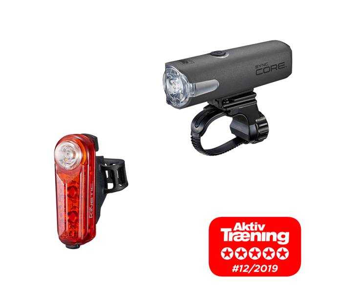 Lygtesæt Cateye Sync Core & Kinetic 50050 lumen usb oplad.